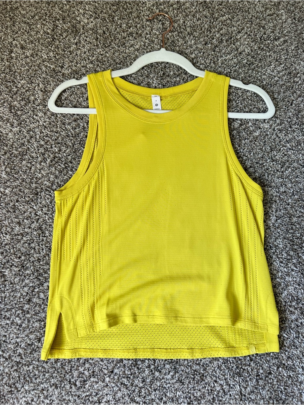 Yellow Lululemon Performance Tank Top